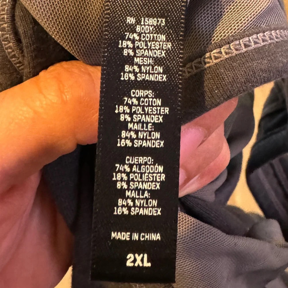 SKIMS OUTDOOR MID THIGH ONESIE IN WASHED ONYX sz 2XL - Picture 10 of 12